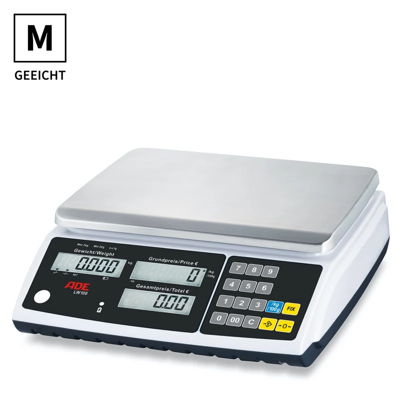 Ladenwaage geeicht ADE LW100 | Inklusive Eichkosten | Höchstlast: 3kg oder 6kg