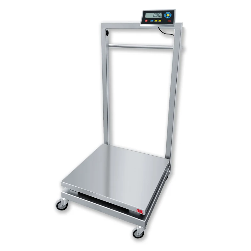 Mobile Wiegestation mit Plattformwaage ADE MWS-VSL+STAN07 mit Akku | Höchstlast: 60 oder 150 kg | optional mit Eichung