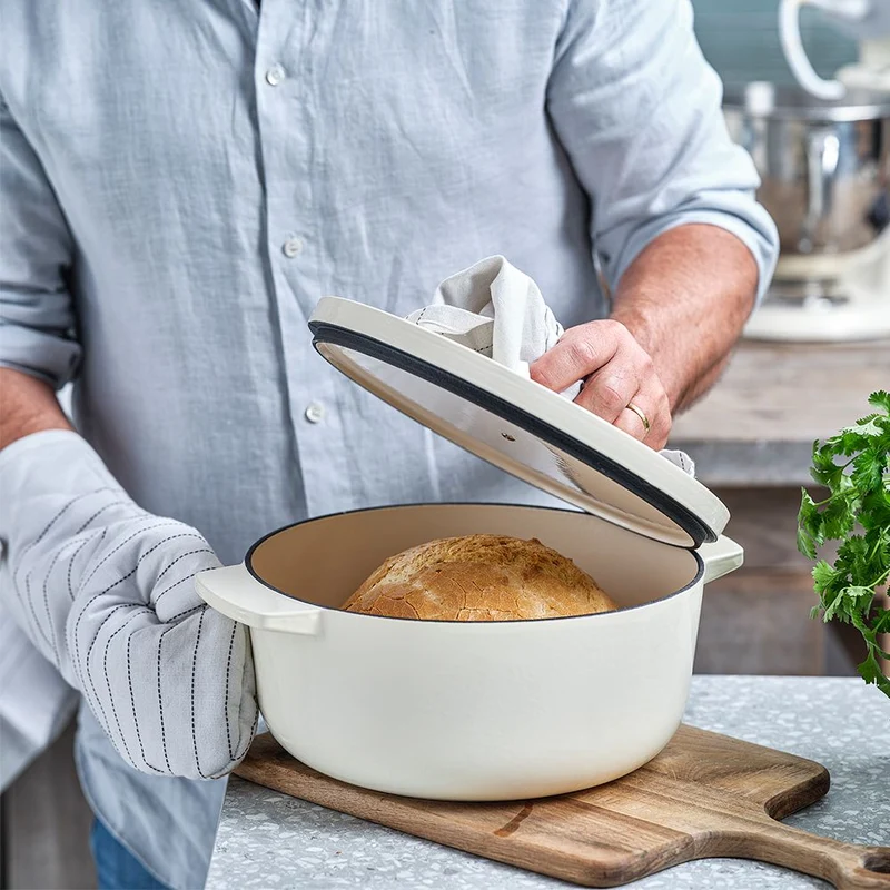 KitchenAid Gusseisen-Schmortopf „Cream“