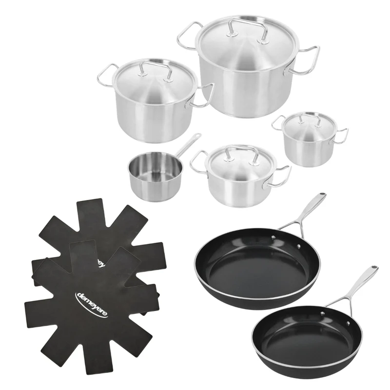 Demeyere 7-teiliges Pfannenset „Classic Pro 3“ | Mit Demeyere „Alu Pro 5 Ceraforce“ Pfannen