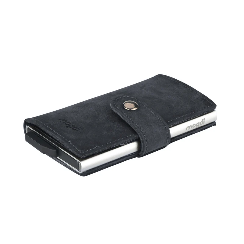 PREMIUM mini Herren Brieftasche vintage Leder Portmonee RFID Crazy Horse A+++ Qualität