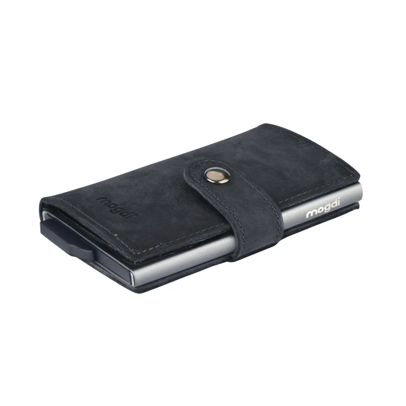 PREMIUM mini Herren Brieftasche vintage Leder Portmonee RFID Crazy Horse A+++ Qualität