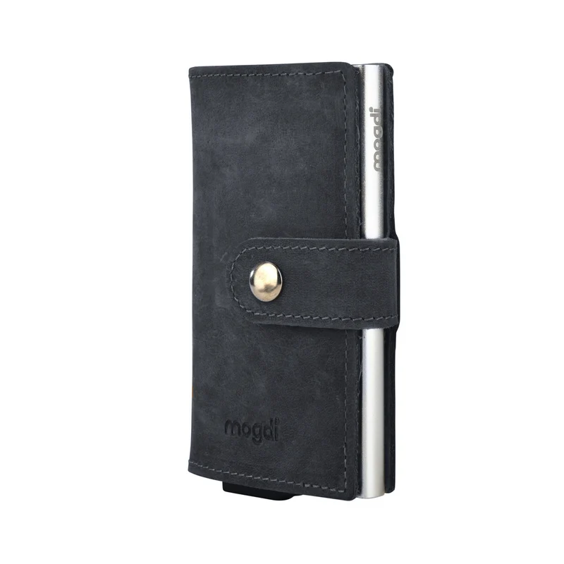 PREMIUM mini Herren Brieftasche vintage Leder Portmonee RFID Crazy Horse A+++ Qualität