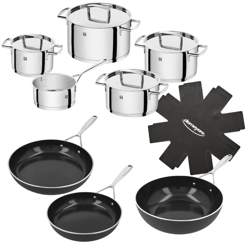 Zwilling 8-teiliges Topfset 'Passion' | Mit 'Demeyere Alu Plus 3 Ceraforce' Pfannen