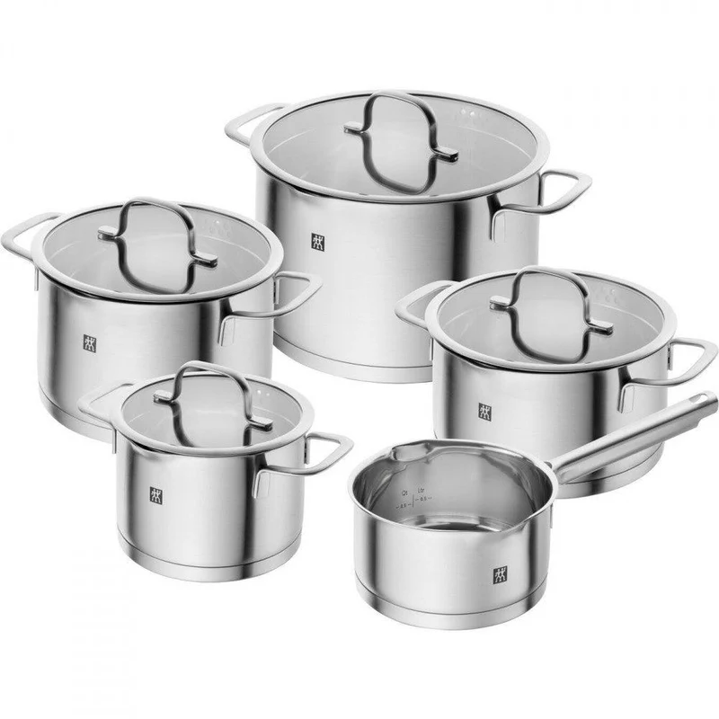 Zwilling 8-teiliges Topfset „Trueflow“ | Mit „Demeyere Alu Plus 3 Ceraforce“ Pfannen