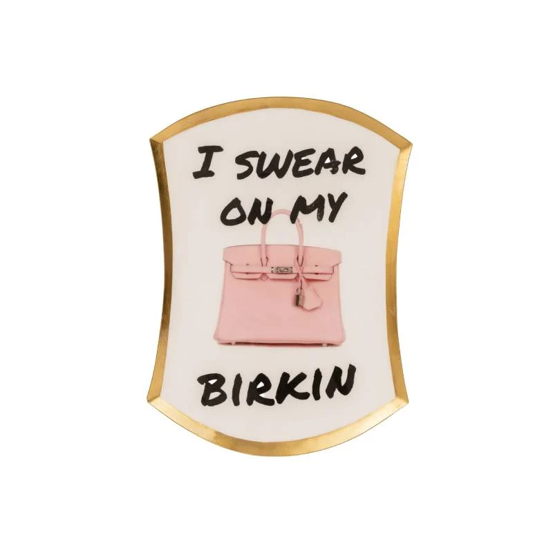 Lamart Vassoio Birkin 35x26 cm in Metallo