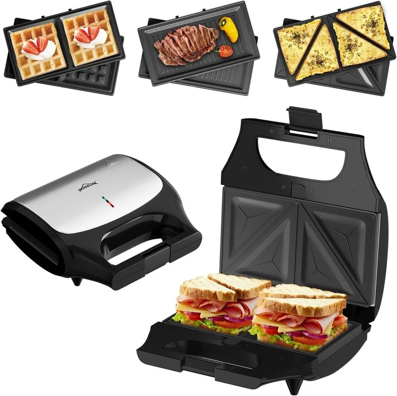 HOMELUX 3-in-1 Sandwichtoaster & Waffeleisen