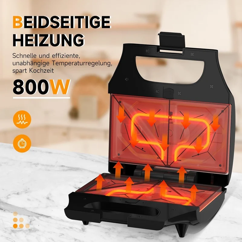 HOMELUX 3-in-1 Sandwichtoaster & Waffeleisen