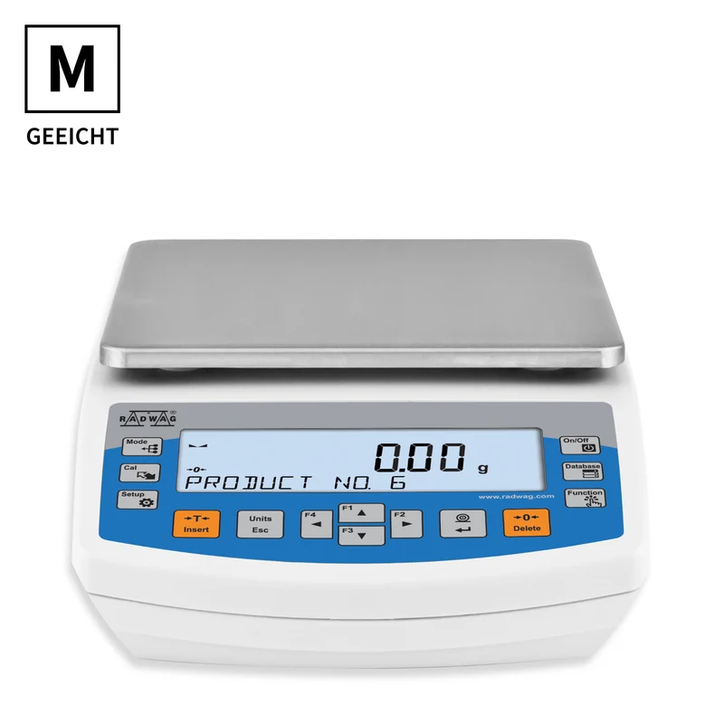 Präzisionswaage und Rezepturwaage RADWAG PSR2.M | Datenübertragung über USB | Höchstlast: 2100/3500/4500/6100/8100g