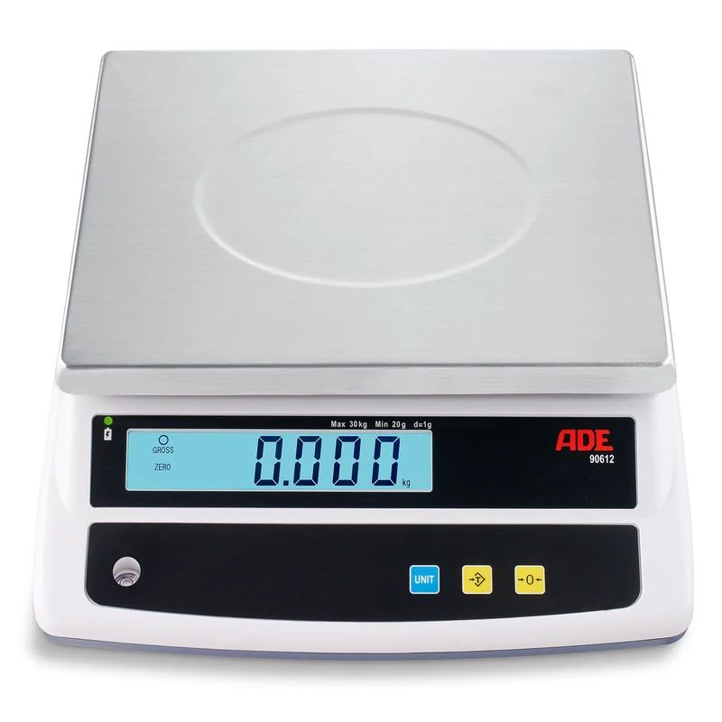Portionswaage, Tischwaage ADE 90612 | auch geeicht | Arbeitsschutzhaube | Höchstlast: 6-30 kg | Ziffernschritt: 1-10 g