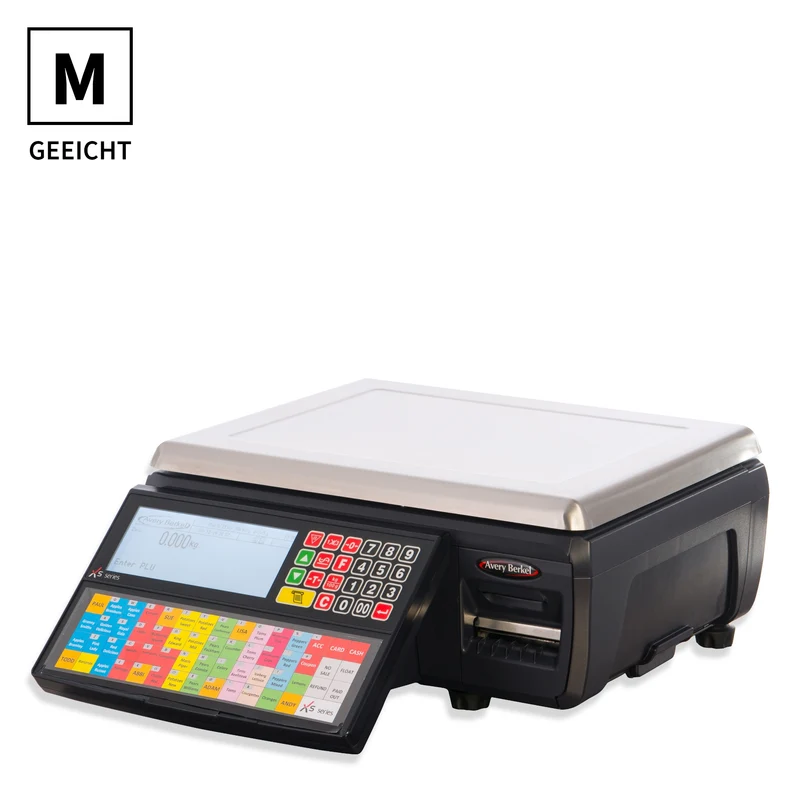Geeichte Etikettierwaage AVERY BERKEL XS-100 | Inklusive Eichkosten und Grundprogrammierung | Höchstlast: 6 / 15 kg