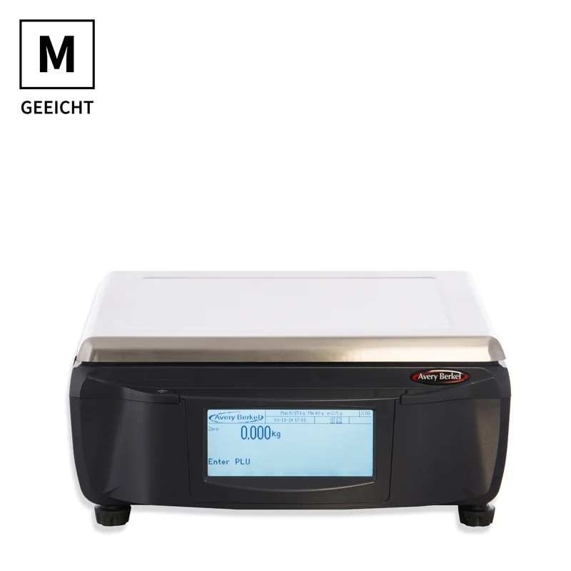 Geeichte Etikettierwaage AVERY BERKEL XS-100 | Inklusive Eichkosten und Grundprogrammierung | Höchstlast: 6 / 15 kg