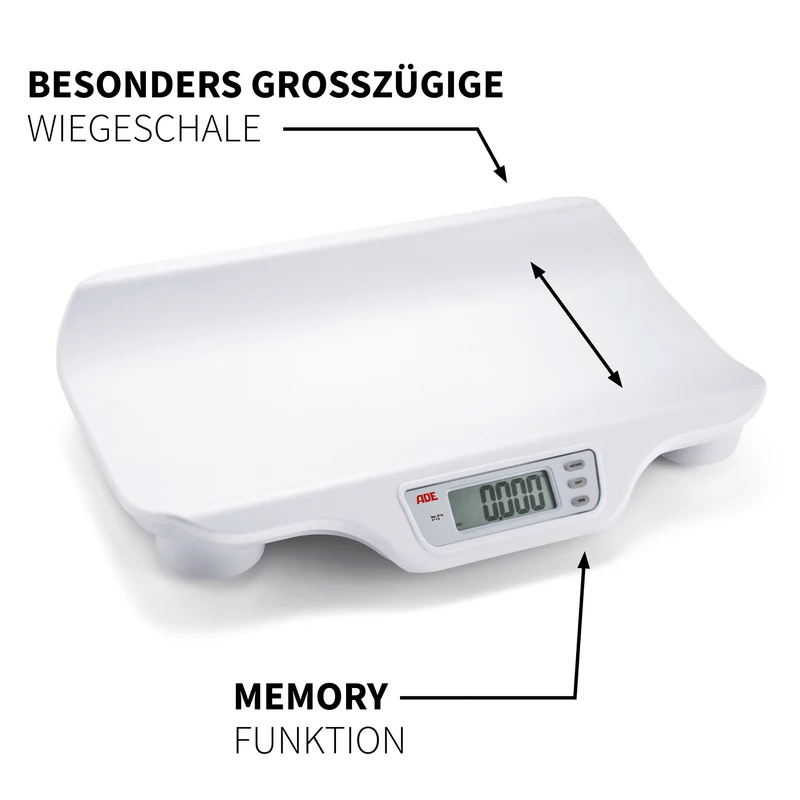 Digitale Babywaage mit großer Wiegeschale - ADE M112600