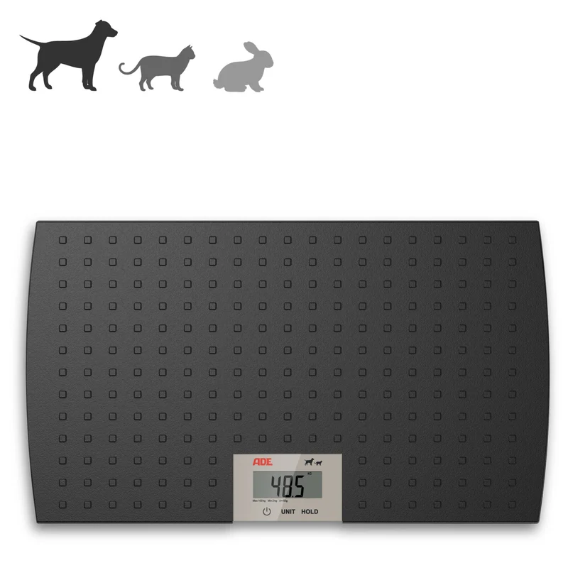 Elektronische Tierwaage & Veterinärwaage ADE MV303600 | Waage für Hunde & Haustiere | Höchstlast: 100 kg