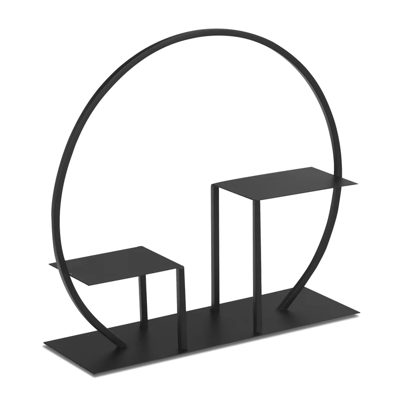 Ständer Edelstahl Regal RING schwarz Vitrine Halter für TonieBox Figuren Magnetisch Metall Kreis Tonie Halterung