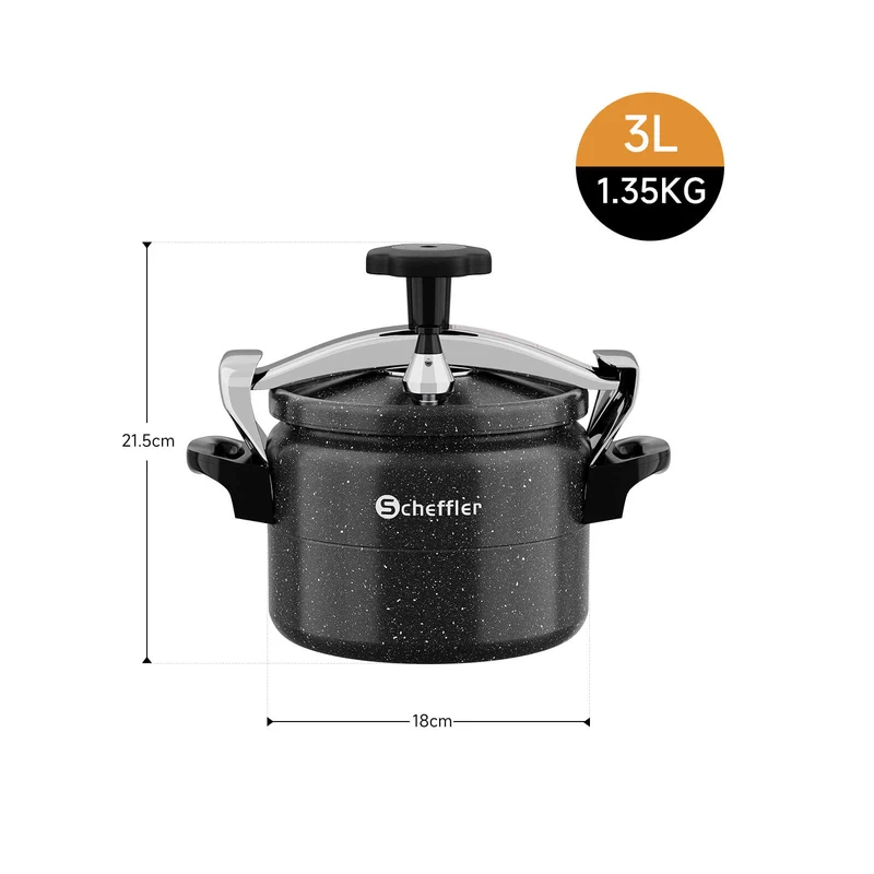 3L / 7L / 11L / 15L / 25L Schnellkochtopf Aluguss Dampfkochtopf Induktion Druckbehälter für alle Herdarten