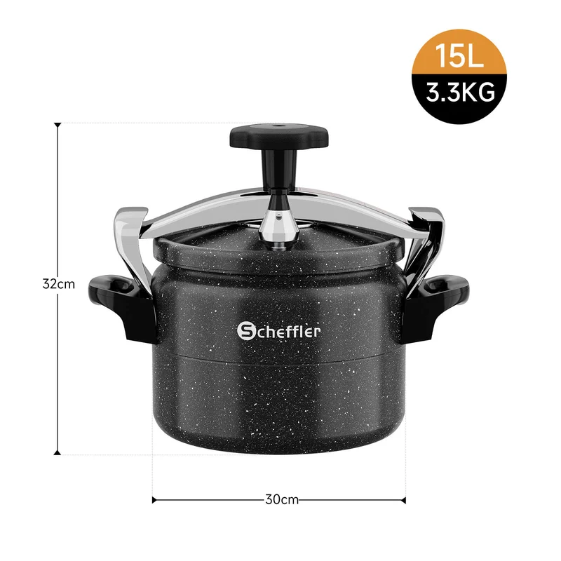3L / 7L / 11L / 15L / 25L Schnellkochtopf Aluguss Dampfkochtopf Induktion Druckbehälter für alle Herdarten