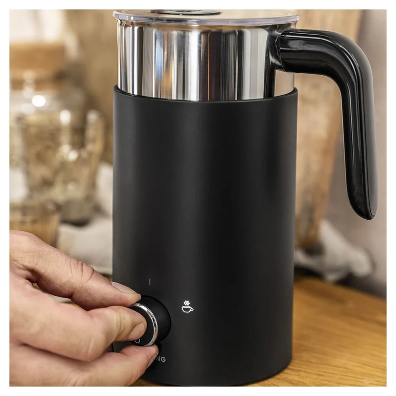 Zwilling Milchaufschäumer Schwarz 200 ml Heiß / 400 ml Kalt 'Enfinigy'