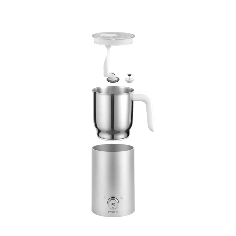 Zwilling Milchaufschäumer Silber 200 ml heiß / 400 ml kalt 'Enfinigy'