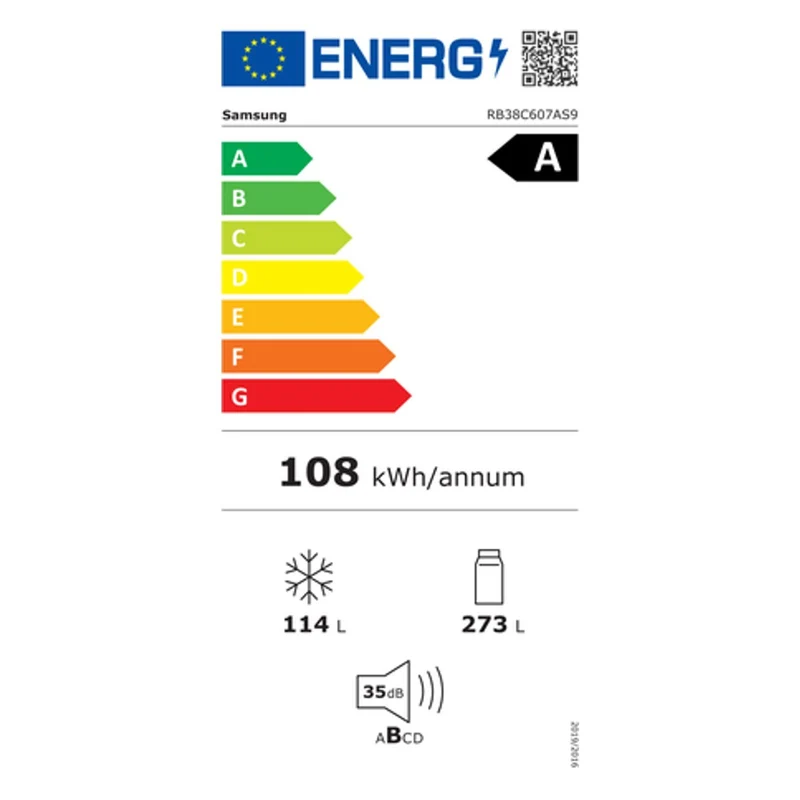 Samsung RB38C607AS9 Kühl-/Gefrierkombination 387 Liter Silber