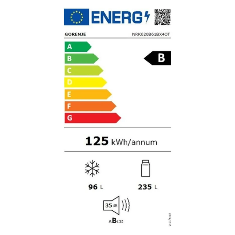Gorenje NRK620B61B Kühlgefrierkombination Edelstahl G600