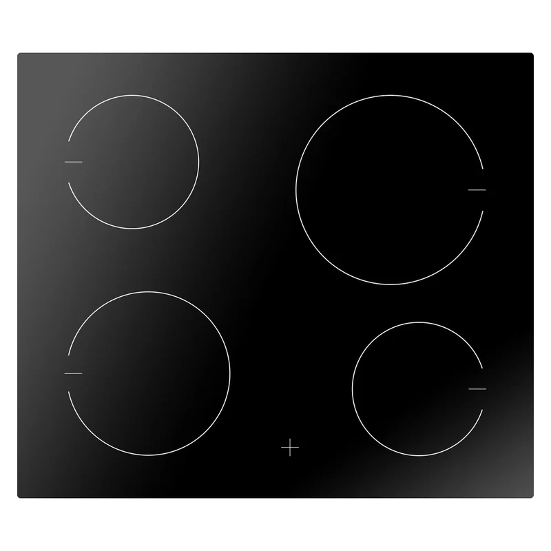 Amica EC 744 000 C Glaskeramik-Kochfeld Integriert 60 cm 4 Zonen Schwarz
