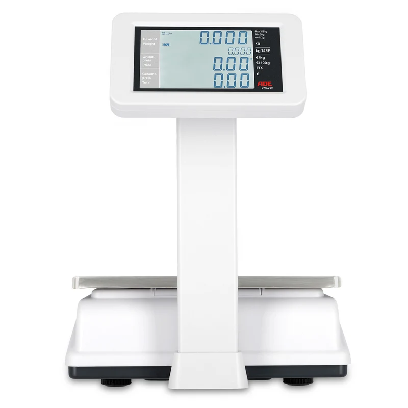 Ladenwaage geeicht ADE LWX200 | Inklusive Hochanzeige & Eichkosten | Höchstlast: 6 / 15 / 30 kg