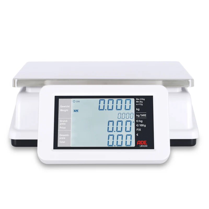 Ladenwaage geeicht ADE LWX200 | Inklusive Hochanzeige & Eichkosten | Höchstlast: 6 / 15 / 30 kg