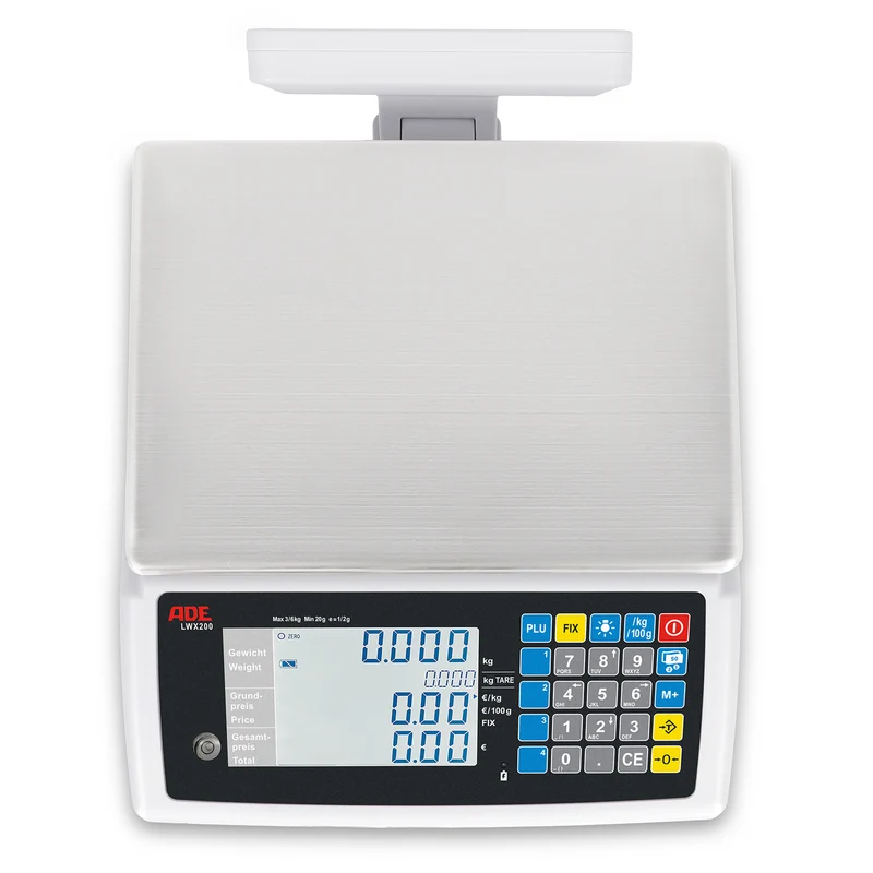 Ladenwaage geeicht ADE LWX200 | Inklusive Hochanzeige & Eichkosten | Höchstlast: 6 / 15 / 30 kg