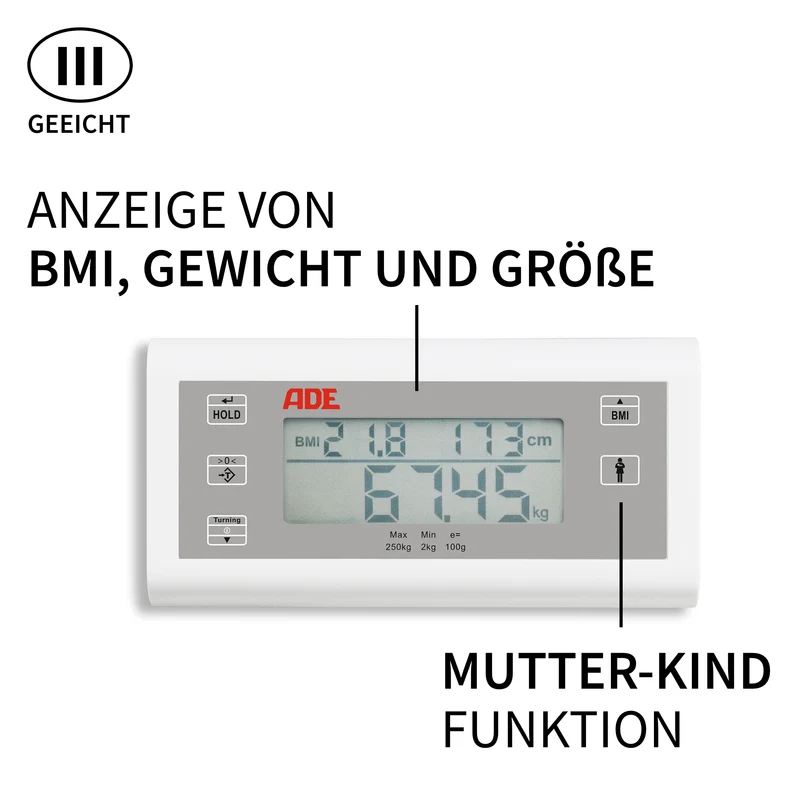 Geeichte digitale Säulenwaage | inklusive Eichkosten | ADE M320000-01