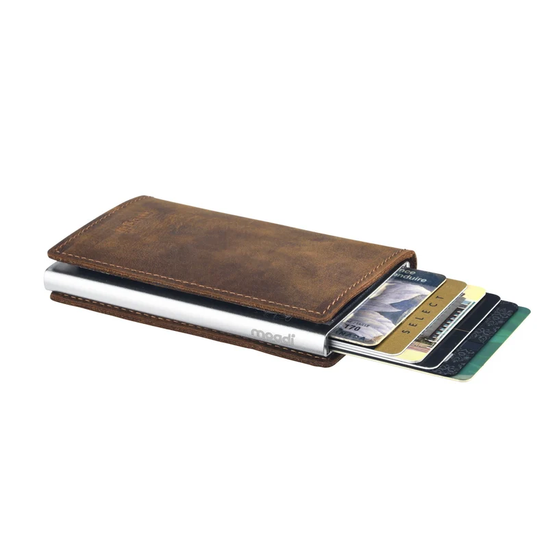 PREMIUM nano Brieftasche Herren Portmonee Kartenetui RFID Blocker Leder Wallet Kartenhalter