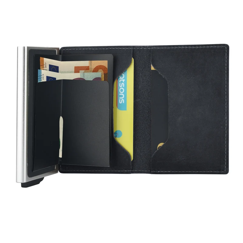PREMIUM nano Brieftasche Herren Portmonee Kartenetui RFID Blocker Leder Wallet Kartenhalter