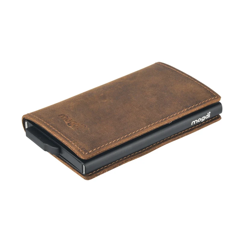 PREMIUM nano Brieftasche Herren Portmonee Kartenetui RFID Blocker Leder Wallet Kartenhalter
