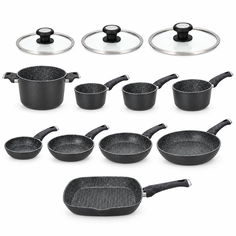 Tognana Offerta Set Pentole e Padelle con coperchi 12 Pezzi Linea Sphera
