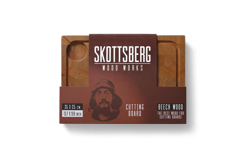 Skottsberg Schneidebrett Buche Hirnholz Mit Saftrille