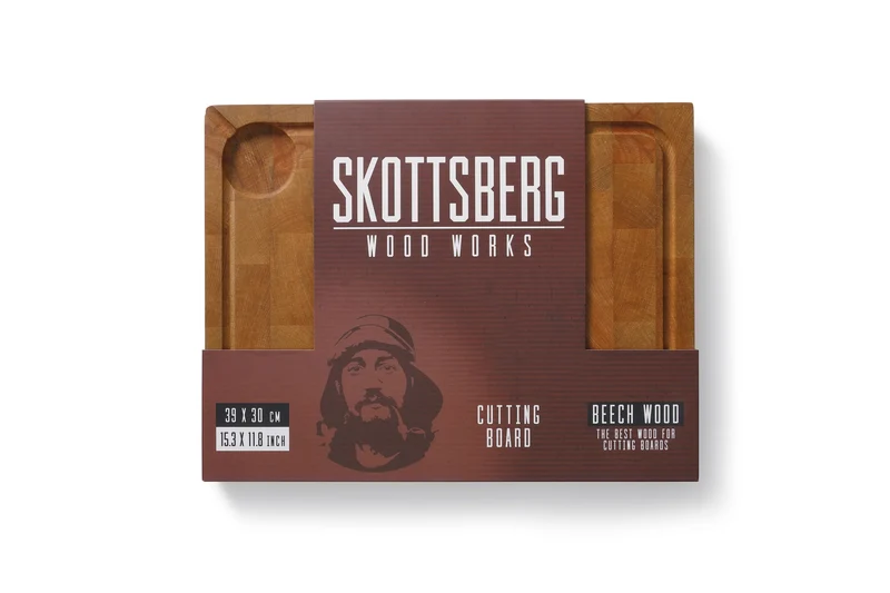 Skottsberg Schneidebrett Buche Hirnholz Mit Saftrille