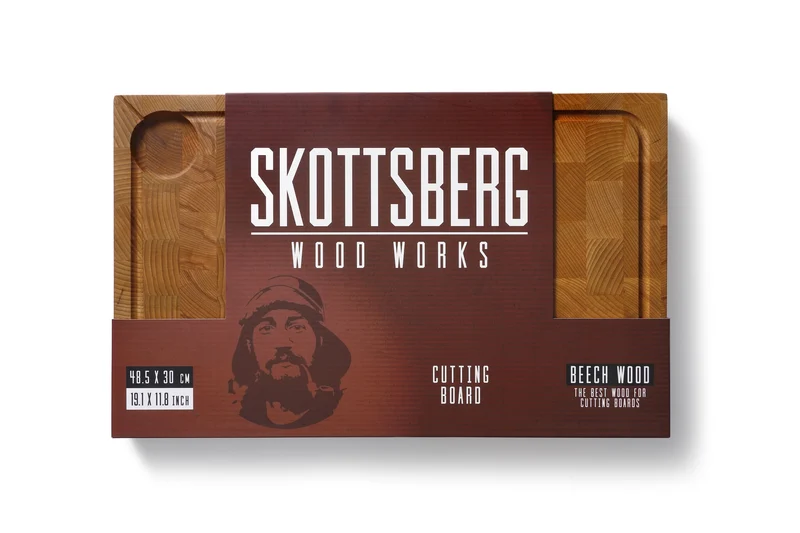 Skottsberg Schneidebrett Buche Hirnholz Mit Saftrille