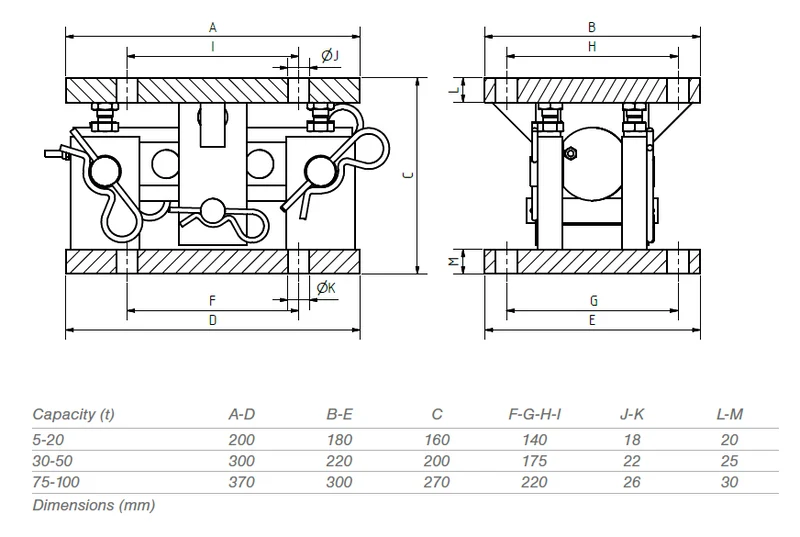 Einbaumodul MK für Wägezelle GTI