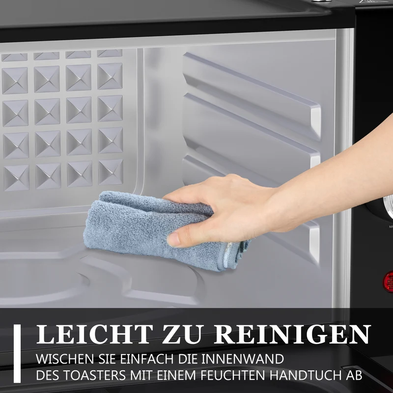 Scheffler Minibackofen Mini-Tandoor 2100 W mit Antihaftbeschichtete Deckplatte, großes Sichtfenster