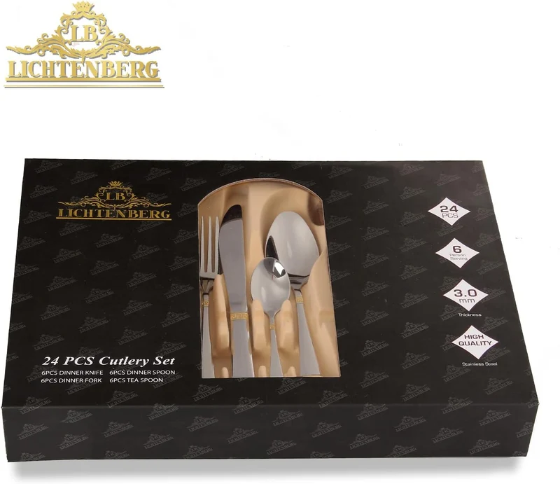 Besteckset 24 teilig Besteck Tafelbesteck Essbesteck Edelstahl
