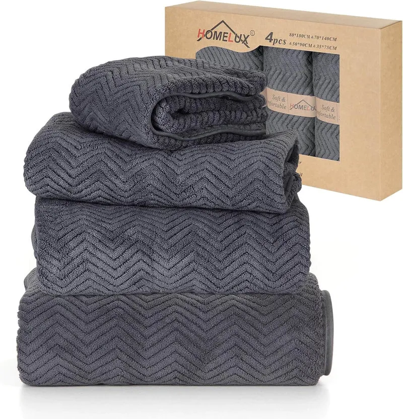 HOMELUX Handtuch Set 2 / 3 / 4 teilig Badetuch Set + Towel saugstarkes Frottiertücher Set