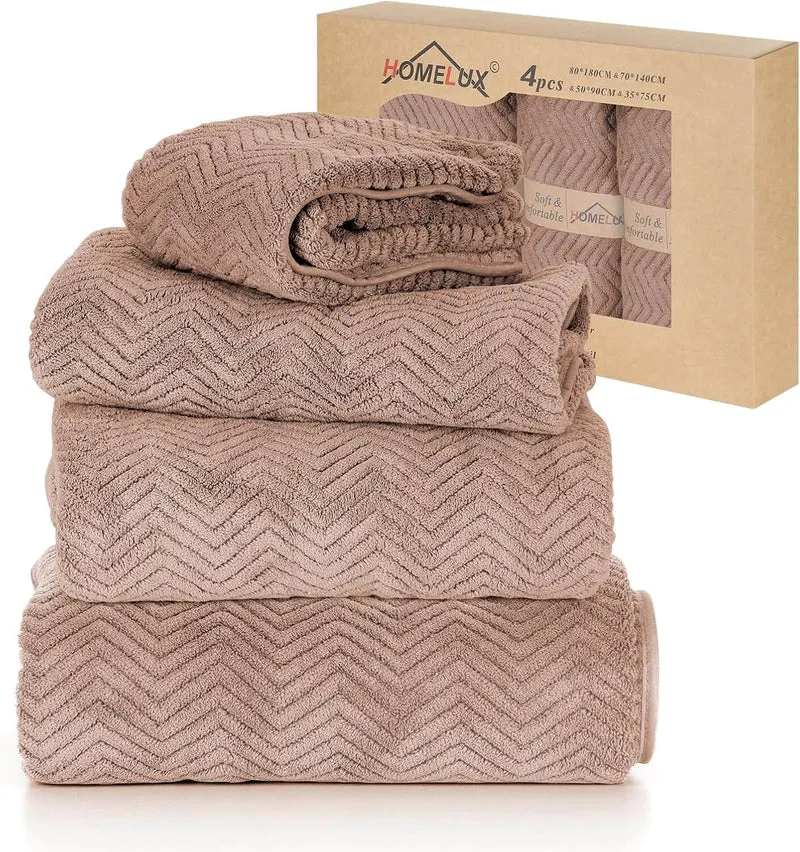 HOMELUX Handtuch Set 2 / 3 / 4 teilig Badetuch Set + Towel saugstarkes Frottiertücher Set