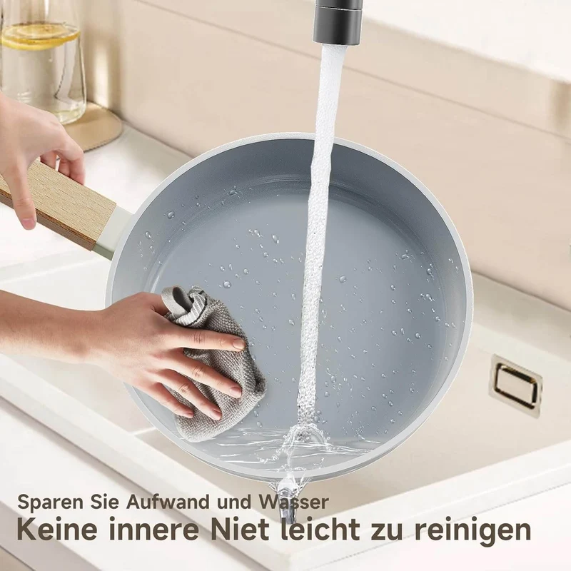Pfannen-Set Pfanne Ø20/24/28 cm Bratpfanne Antihaftbeschichtung Pfanne Induktion geeignet für alle Herdarten