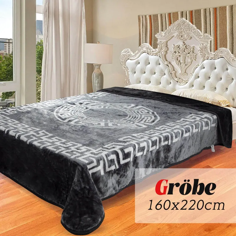 Flauschige Kuscheldecke 160x220 cm aus Polyester Weich, warm und pflegeleicht für Sofa, Bett und mehr