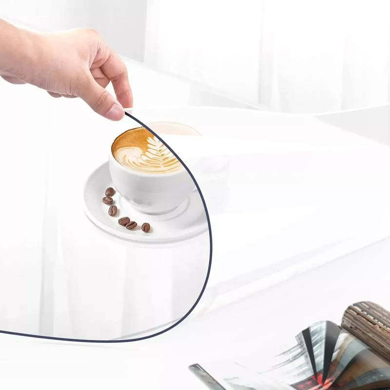2mm durchsichtige Tischschutzfolie aus PVC - Schutzdecke für Tisch