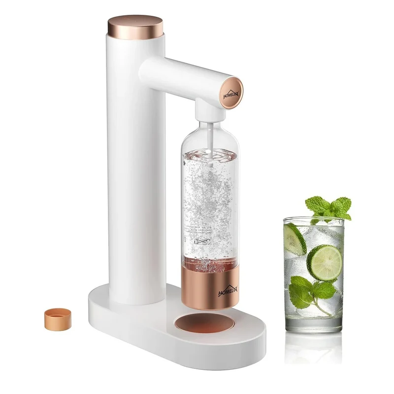 HOMELUX Wassersprudler, Sprudelwasser Maschine Mit 1L PET-Flaschen 316 Edelstahl Flasche Soda Maker