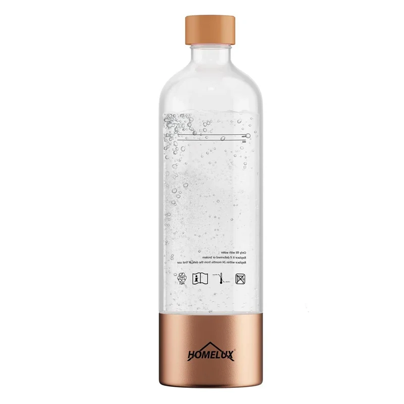 HOMELUX Wassersprudler, Sprudelwasser Maschine Mit 1L PET-Flaschen 316 Edelstahl Flasche Soda Maker