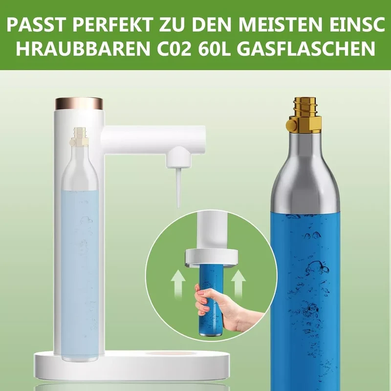 HOMELUX Wassersprudler, Sprudelwasser Maschine Mit 1L PET-Flaschen 316 Edelstahl Flasche Soda Maker
