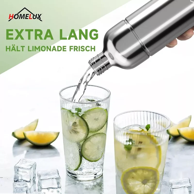 HOMELUX Wassersprudler, Sprudelwasser Maschine Mit 1L PET-Flaschen 316 Edelstahl Flasche Soda Maker