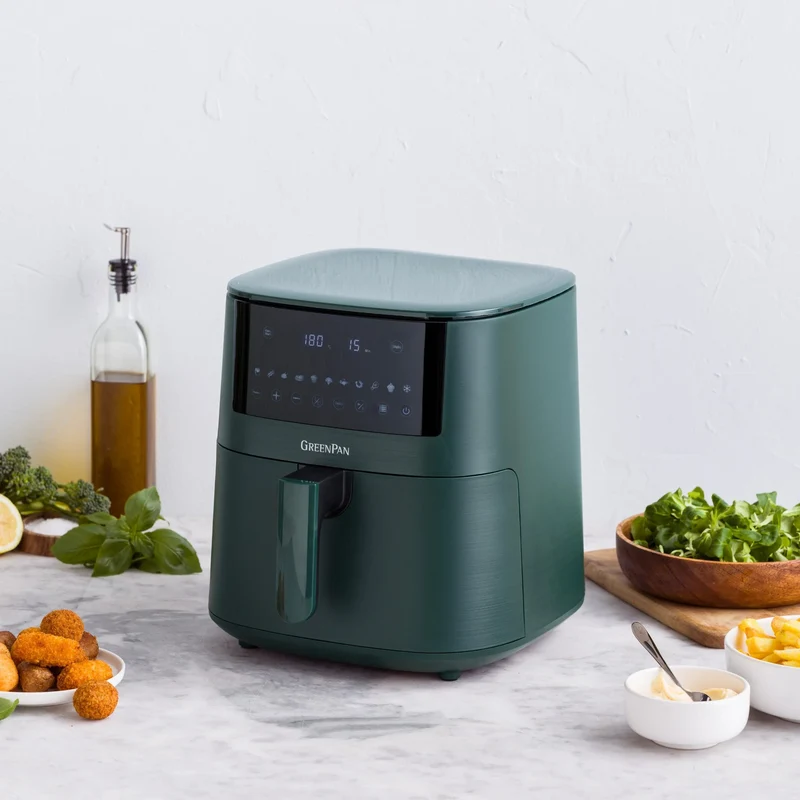 Greenpan Heißluftfritteuse Bistro XXL 7.2L „Pine Green“